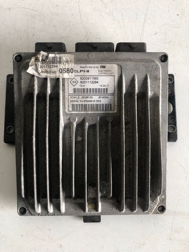 Centralita motor ECU UCE Delphi / Renault
Referencia original : 8200911560 / 8201112294 / DCM1.2