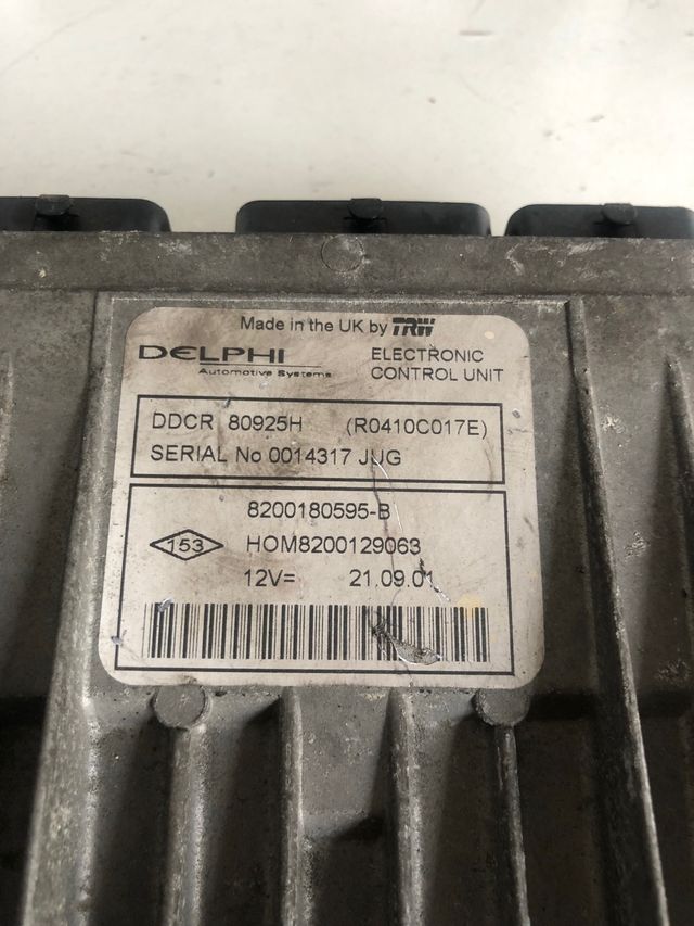 Centralita motor delphi Renault clio 2 1.5 dci
Referencia original : 8200180595