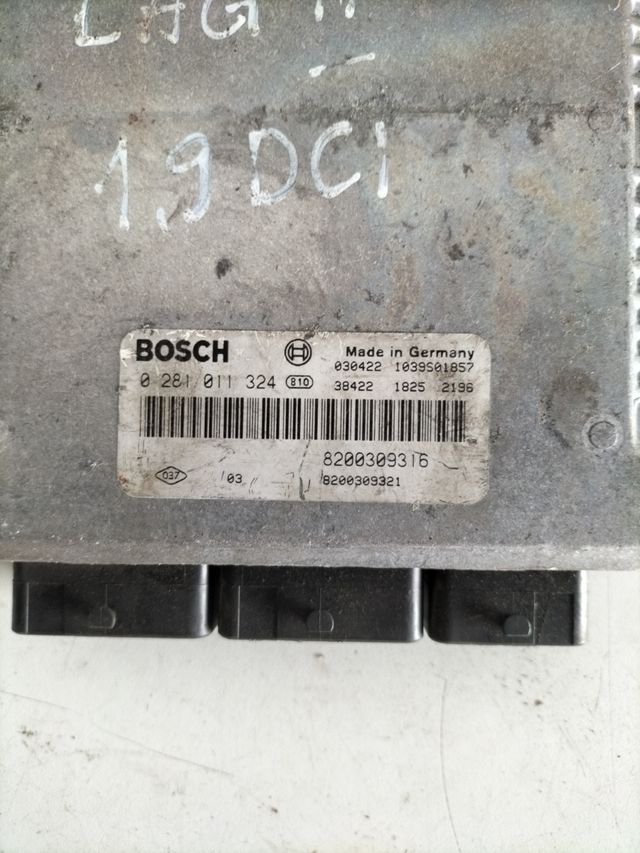 Centralita motor Renault laguna II 1.9dci Referencia Bosch : 0281011324 / 1039s01857 Referencia original : 8200309316 / 8200309321