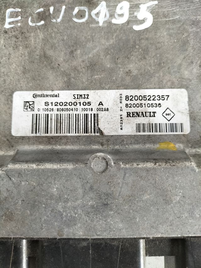 Centralita motor Renault Referencia Continental : S120200105A Referencia original Renault : 8200522357 - 8200510536