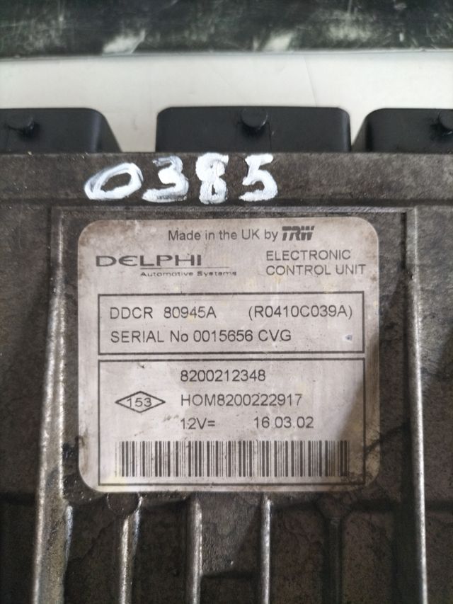 Centralita motor Renault 1.5 Dci TRW / Delphi DDCR 80945A Referencia original : 8200222917 - 8200212348