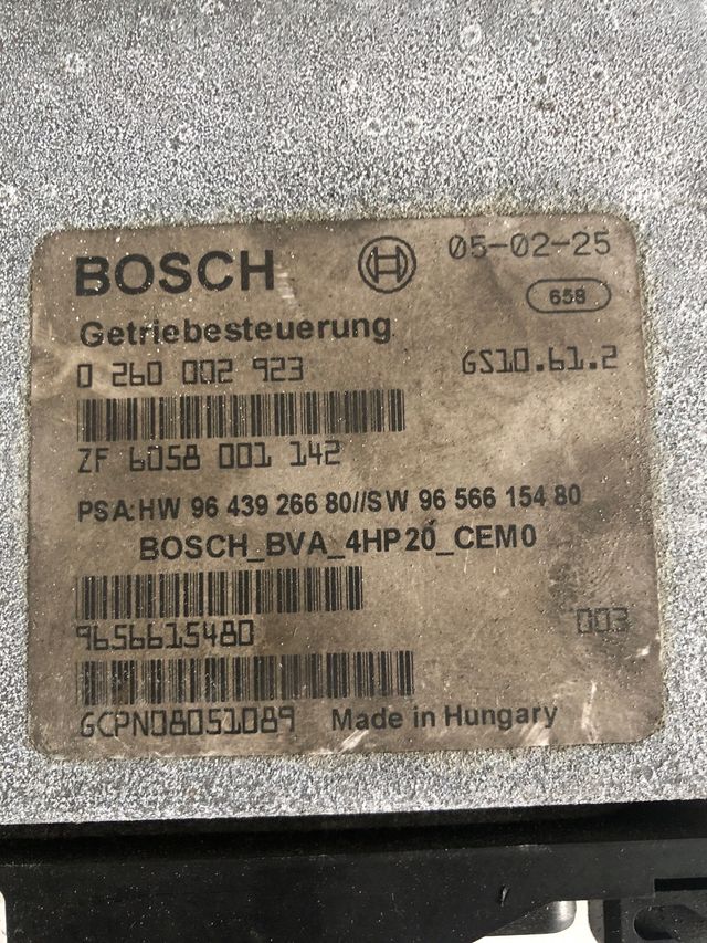 Centralita cambio automatico Citroen C5 2.2 HDI Referencia original : 9656615480 Referencia Bosch : 0260002923