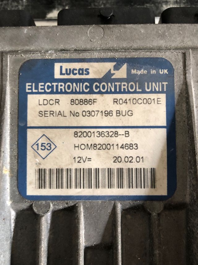 Centralita motor Renault / Lucas Electronic Control Unit LDCR Referencia original : 8200114683 - 8200136328