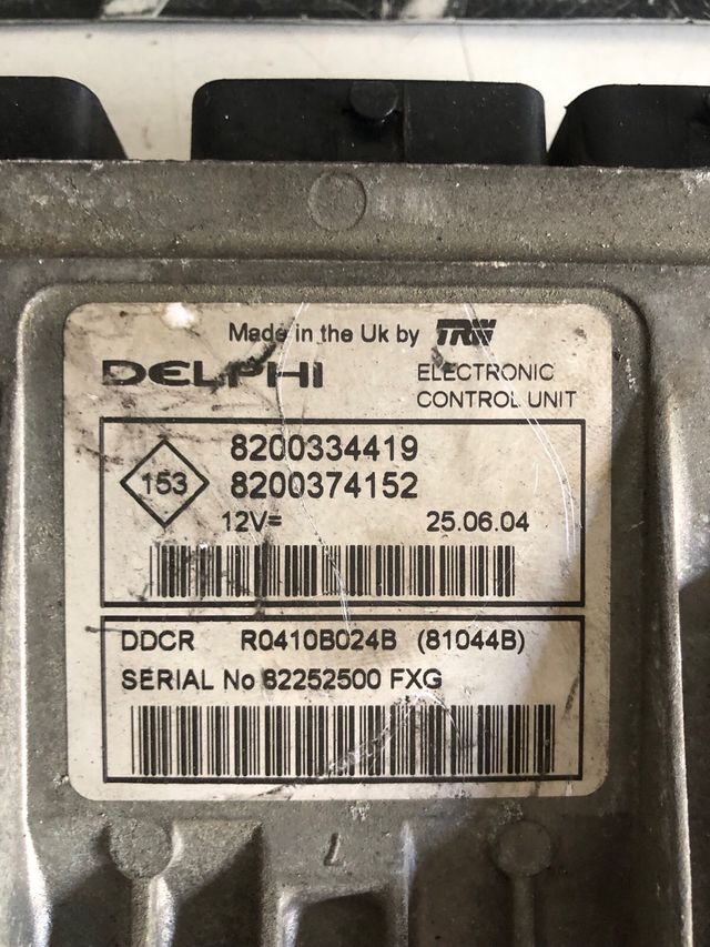 Centralita motor Renault / Delphi Megane 2 1.5 DCI DDCR Referencia original : 8200334419 - 8200374152