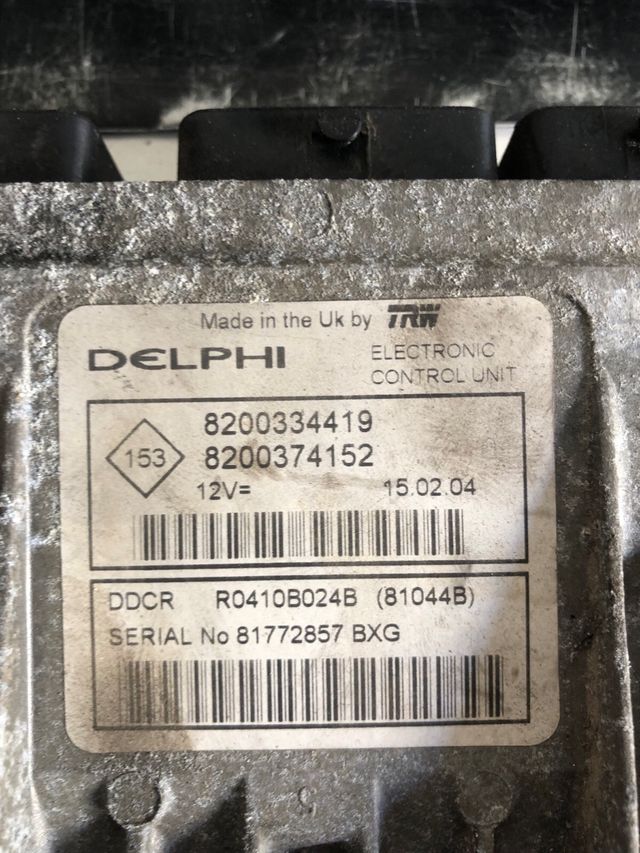 Centralita motor Renault / Delphi Megane 2 1.5 Dci Referencia original : 8200334419 - 8200374152