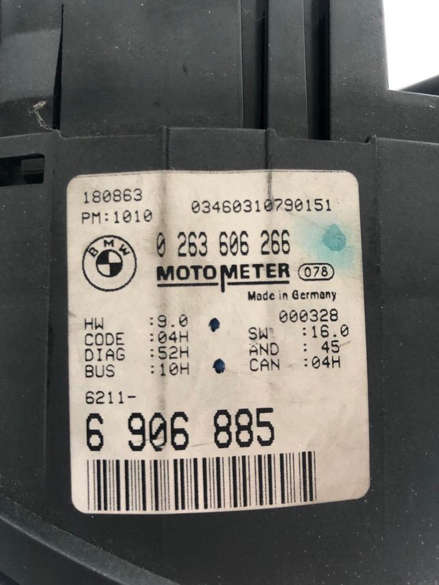 Cuadro de intrumentos BMW E46 Referencia original : 0263606266