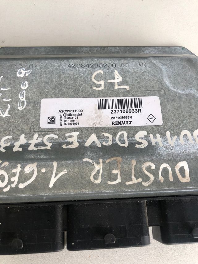Kit de arranque Dacia Duster 1.6 gasolina ECU Continenetal ref : 237106933R / A2C99611900 / 237105698R