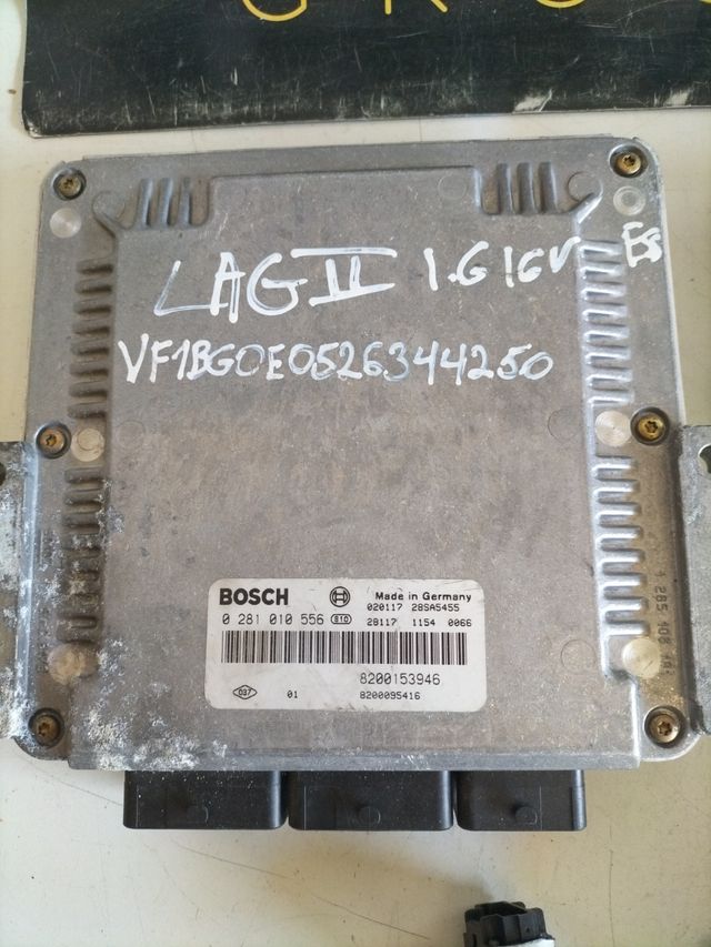 Kit de arranque Renault Laguna 2 1.6 16V gasolina ECU Bosch Referencia : 0281010556 referencia original : 8200153946 UCH Referencia original : 8200190268