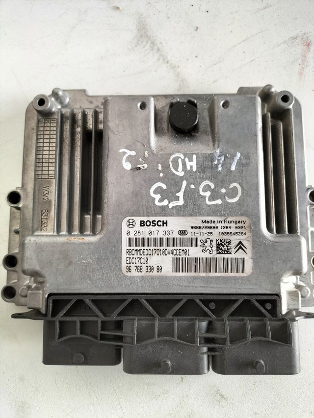kit de arranque Citroën C3 1.4HDI ECU Bosch Referencia : 0281017337 - Edc17C10 Referencia original PSA : 9676833080 BSI Referencia  : 9666952080