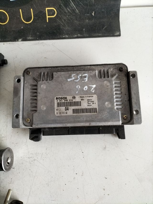 kit de arranque Peugeot 206 gasolina ECU BOSCH Referencia : 02261206216 / ECU Referencia original : 9632693980  / BSI RÉF : 9626460880 - S105872300