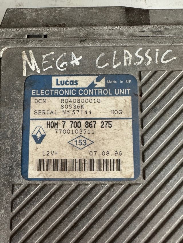 Centralita Motor Renault 1.9 DT lucas Electronic control unit DCN Referencia original : 7700867275 - 7700103511