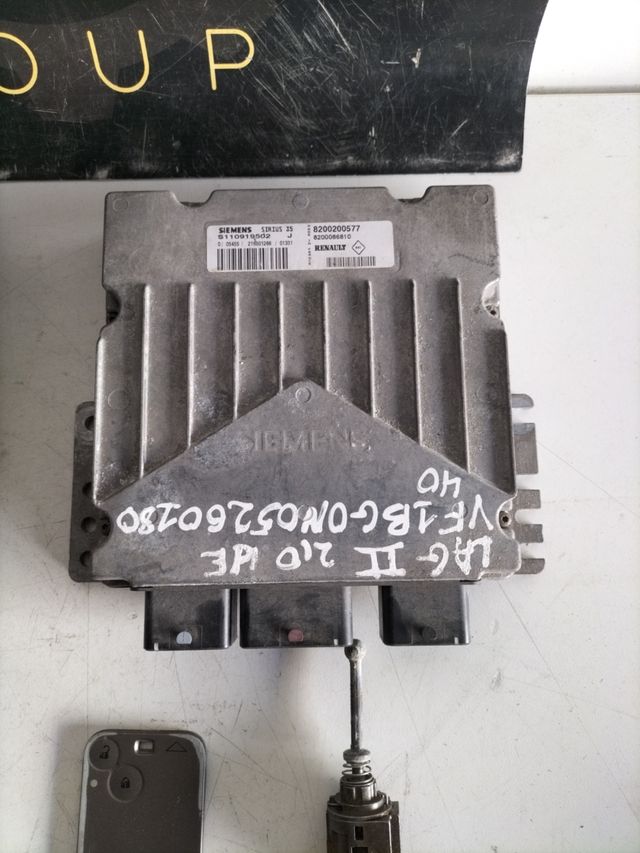 kit de arranque Renault Laguna 2 2.0 IDE gasolina ECU Referencia  Renault : 8200200577 -8 200086810 Referencia  Siemens : S110919502