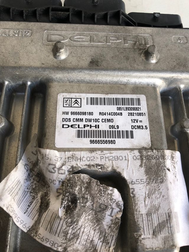 Centralita motor peugeot / Citroen delphi 2.0 hdi Referencia original : 9666098180 / 9666556980