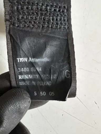 [CEIN0289] Cinturon de seguridad delntero izquierdo renault clio III, 3 puertas Referencia TRW Automotive : 34006764 Referencia Renault : 8200552562 / 552562